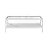 DI Designs Abberley White Oak Wood & Glass Rectangle Coffee Table