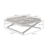 DI Designs Bentley Grey Oak Cross Leg Coffee Table