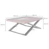 DI Designs Pershore Aged Oak Wood Crossed Leg Coffee Table