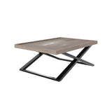 DI Designs Pershore Aged Oak Wood Crossed Leg Coffee Table