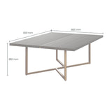DI Designs Overbury Brown Wood & Bronze Rectangle Coffee Table