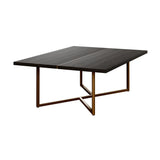 DI Designs Overbury Brown Wood & Bronze Rectangle Coffee Table
