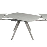 Cambridge 120-180cm Beige Ceramic Stone Swivel Extending Marble Dining Table