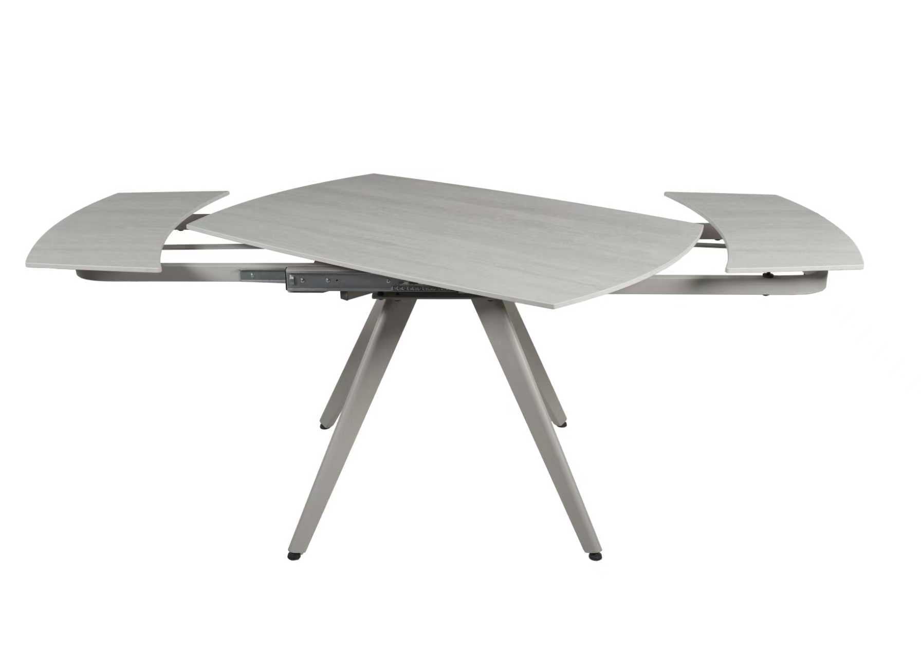 Cambridge 120-180cm Grey Ceramic Stone Swivel Extending Marble Dining Table