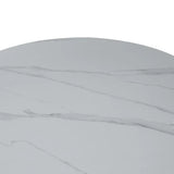 Casa Round 120cm Black & White Ceramic Marble Dining Table