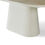 Celine 160cm Oval Ivory & Travertine Ceramic Marble Dining Table