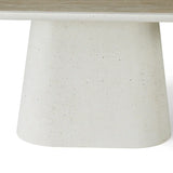 Celine 160cm Oval Ivory & Travertine Ceramic Marble Dining Table