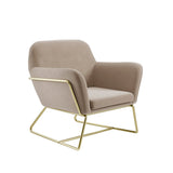 Charles Armchair – Beige & Gold