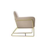 Charles Armchair – Beige & Gold