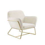 Charles Armchair – Cream & Gold