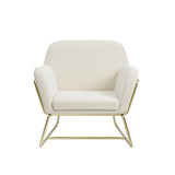 Charles Armchair – Cream & Gold