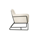 Charles Armchair – Ivory & Black