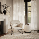 Charles Armchair – Ivory & Black