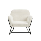 Charles Armchair – Ivory & Black