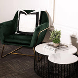 Charles Armchair – Racing Green & Gold