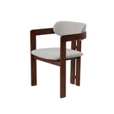 Isabella Oval 200cm Walnut & Pandora Ceramic Marble Dining Table With Clara Fabric Chairs