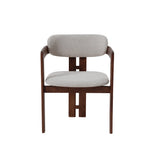 Isabella Oval 200cm Walnut & Pandora Ceramic Marble Dining Table With Clara Fabric Chairs