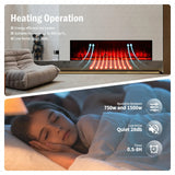 71 Inch HD 2024 Panoramic Slim Line Glass Front Borderless UHD Electric Fire HD+ 3D Effect