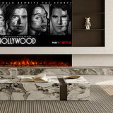 50 60 71 80 Inch HD+ Borderless Glass Black Electric Clarendon UHD Media 3D Flame LED Media Fire