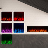 50 60 71 80 Inch HD+ Borderless Glass Black Electric Clarendon UHD Media 3D Flame LED Media Fire