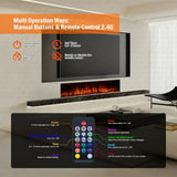 71 Inch HD 2024 Panoramic Slim Line Glass Front Borderless UHD Electric Fire HD+ 3D Effect