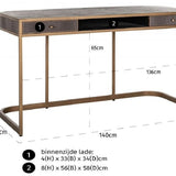 Richmond Classio Desk with Drawers-Belmont Interiors