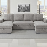 Como Grey U Shape Corner Sofabed