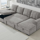 Como Grey U Shape Corner Sofabed