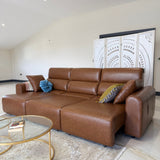 Conway Electric Sofa Brown 3 Seater
