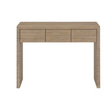 DI Designs Wickham Natural Oak Wood Ribbed Desk