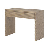 DI Designs Wickham Natural Oak Wood Ribbed Desk