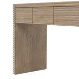 DI Designs Wickham Natural Oak Wood Ribbed Desk