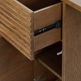 DI Designs Charlton Ribbed Walnut Oak Wood Desk