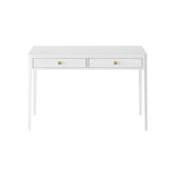 DI Designs Abberley White  & Gold 2 Drawer Desk