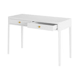 DI Designs Abberley White  & Gold 2 Drawer Desk