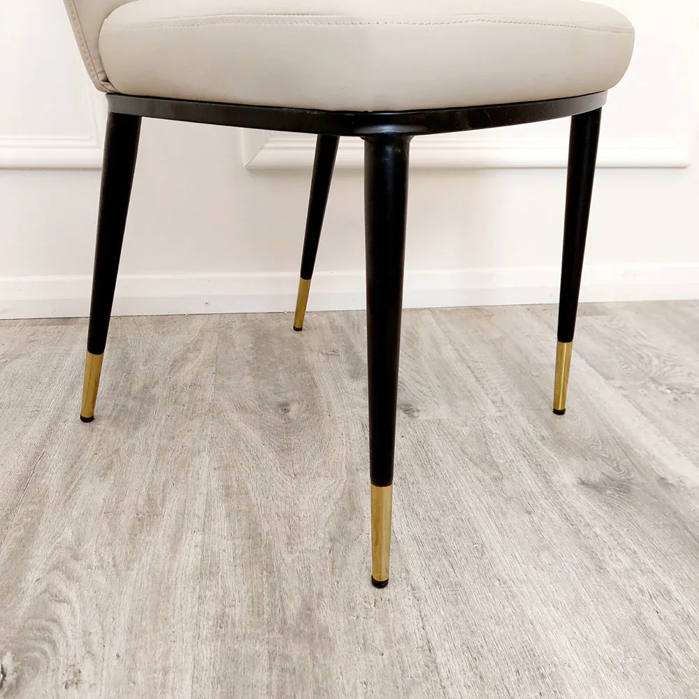 Etta Beige PU Leather Dining Chair