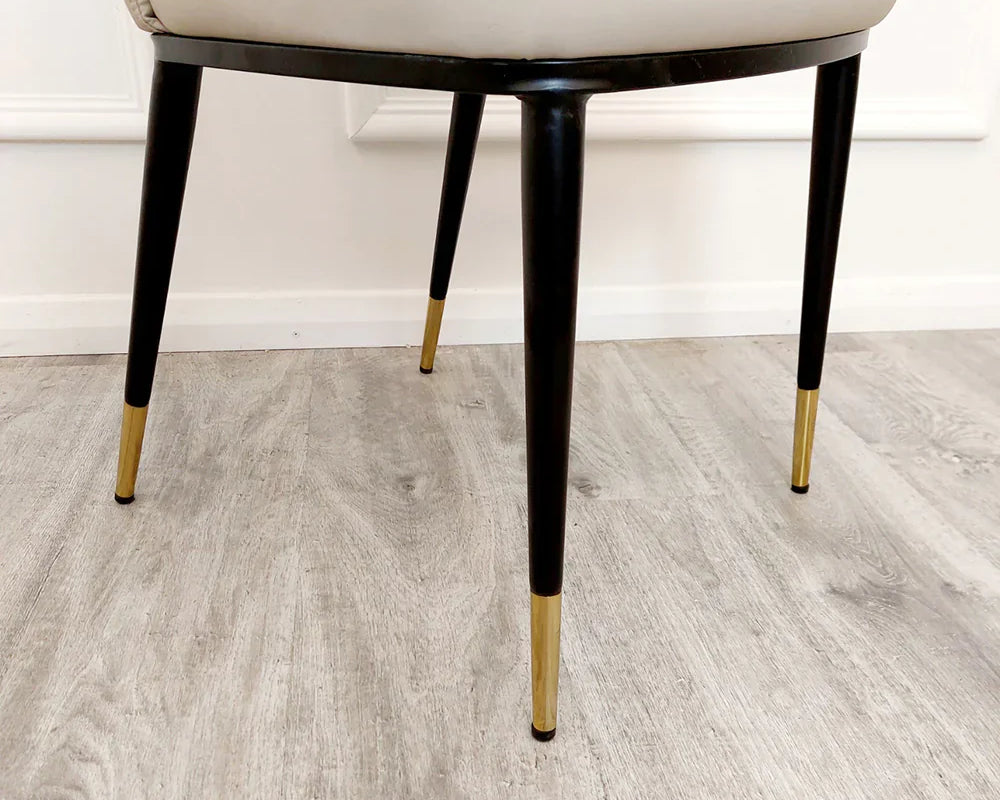 Etta Beige PU Leather Dining Chair