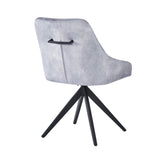 Giorgio Swivel Velvet Dining Chairs With Black Metal Base in 3 Colours - Pairs
