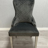 Louis Marble 180CM Dining Table + Victoria Grey Ring Chairs, Bench Option