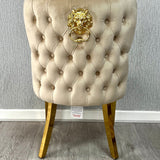 Ravello 160cm Cream & Gold Dining Table Set with Valentino Chairs