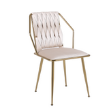 Daisy Cream & Gold Velvet Dining Chair Gold Legs