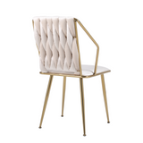 Daisy Cream & Gold Velvet Dining Chair Gold Legs