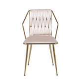 Daisy Cream & Gold Velvet Dining Chair Gold Legs