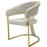Elina 160cm Gold Marble Dining Table with Porado Chairs