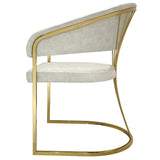 Elina 180cm Gold Marble Dining Table with Porado Chairs
