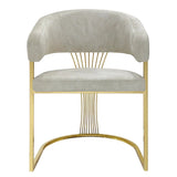 Mattia Gold 180cm Dining Table with White/Gold Ceramic Dining Table With Savoy Gold Dining Chairs