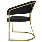 Elina 180cm Gold Marble Dining Table with Porado Chairs