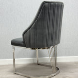 Elina Luxury Grey Marble Dining Table with Lasco Grey Chairs