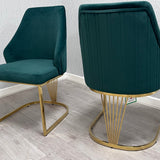 Sofia Cream Gold Marble Dining Table with Lasco Cream Chairs