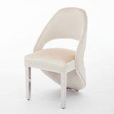 Louis Marble & Chrome Dining Table With Santos Curve Velvet Chairs